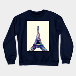 Eiffel Tower Wpap Art Crewneck Sweatshirt